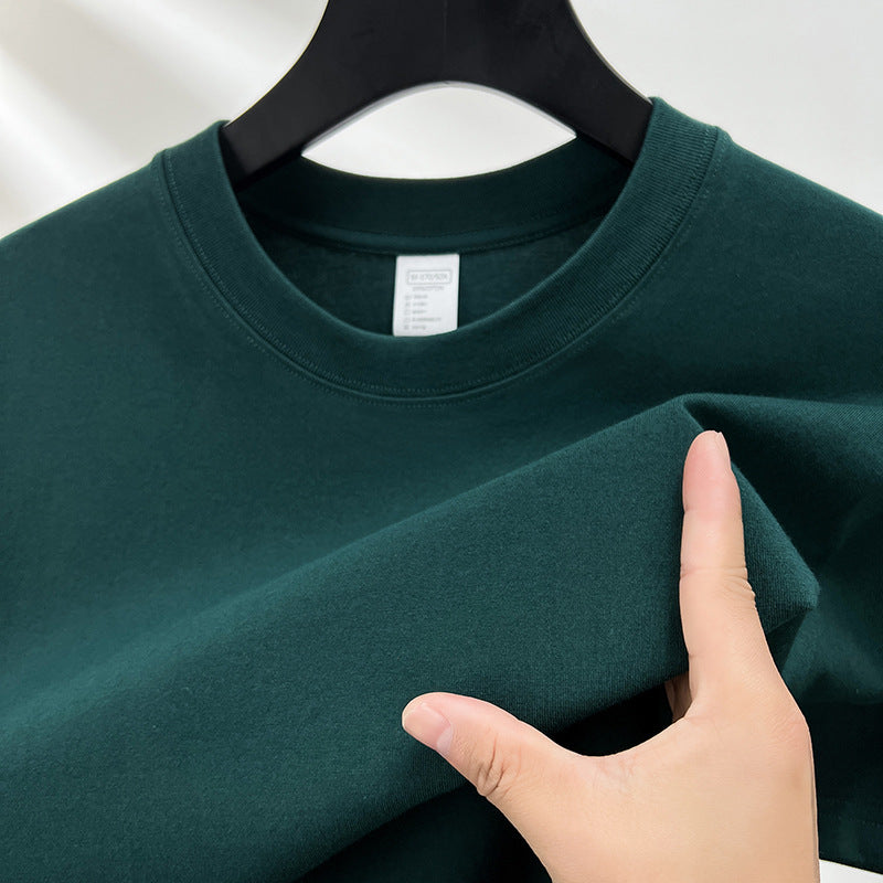 Summer New Drop Shoulder Solid Color Thin Men's T-shirt