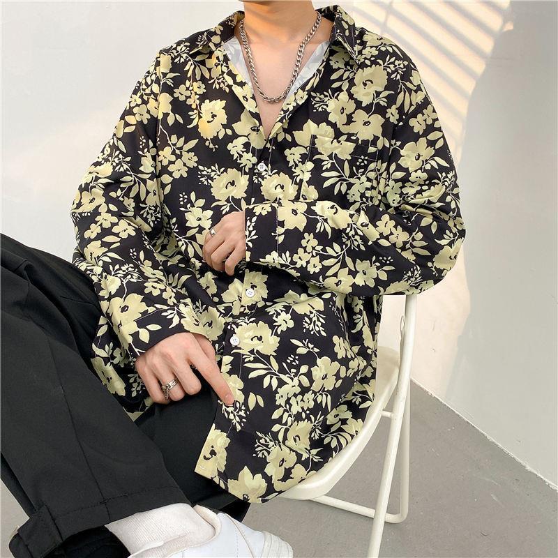 Mens Temperament Fashion Casual Printed Shirt (Available)