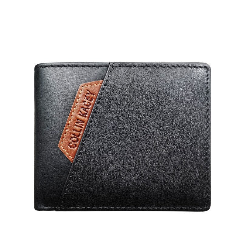 Short Cowhide Men's Wallet Fashion