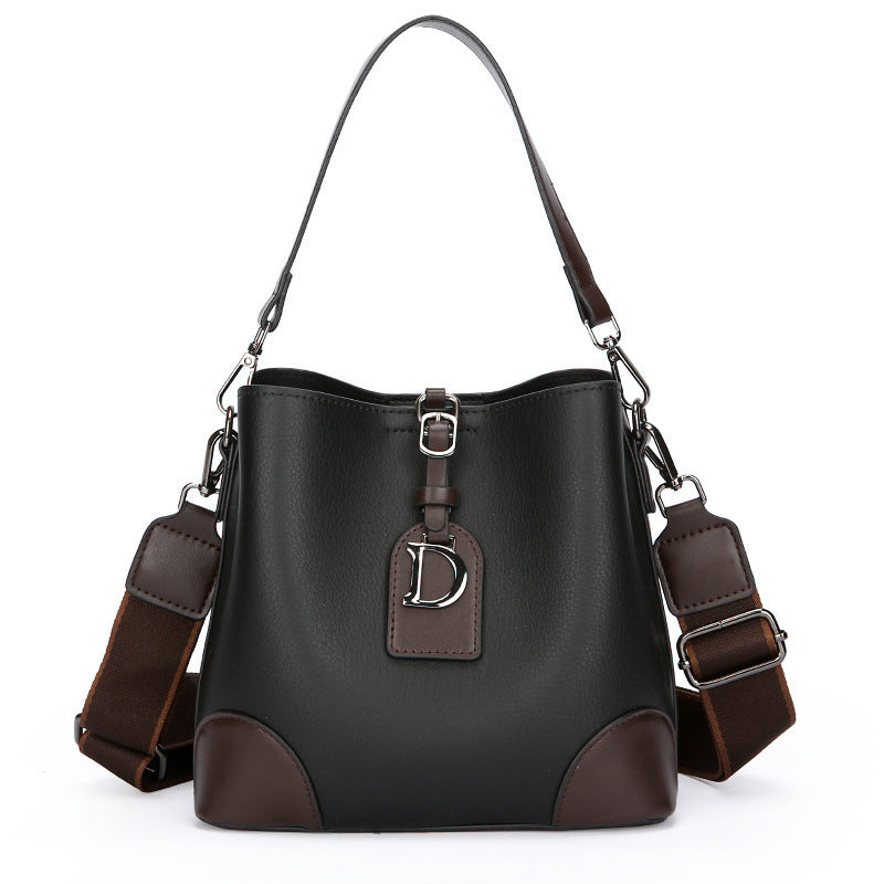 Women's Contrast Color Bucket Bag Shoulder Bag Crossbody Bag