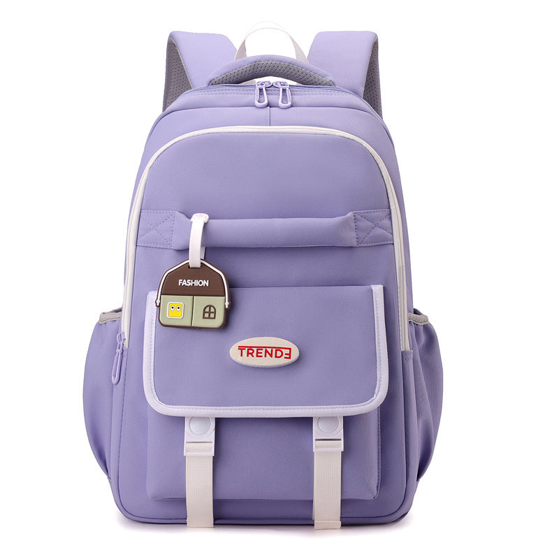 New Preppy Style Girls Casual Multicolor Lightweight Double-shoulder Backpack