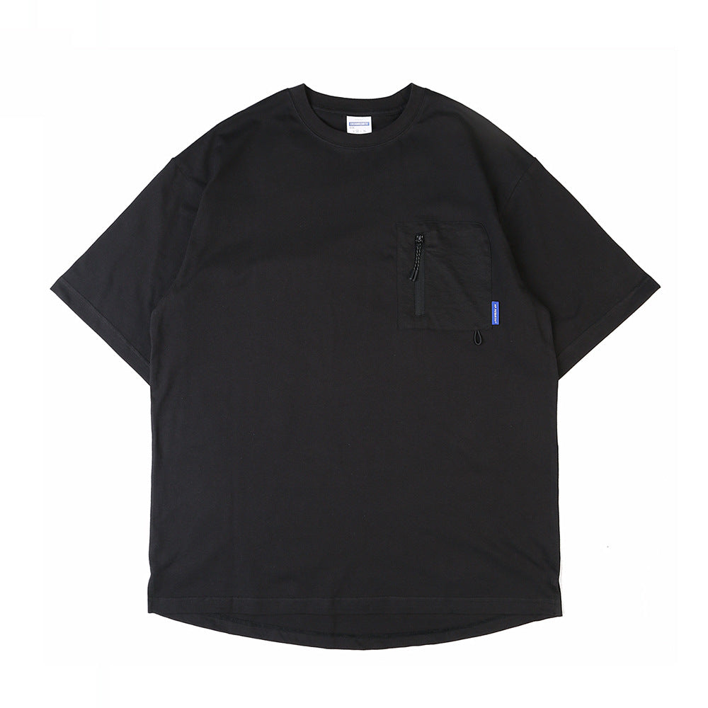 Street Fashion Simple Cotton Short-sleeved T-shirt Loose Top Men