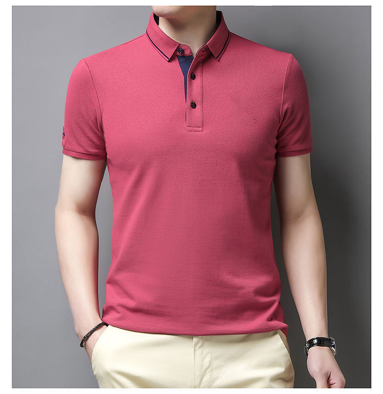 Men's Short-sleeved Cotton T-shirt Solid Color