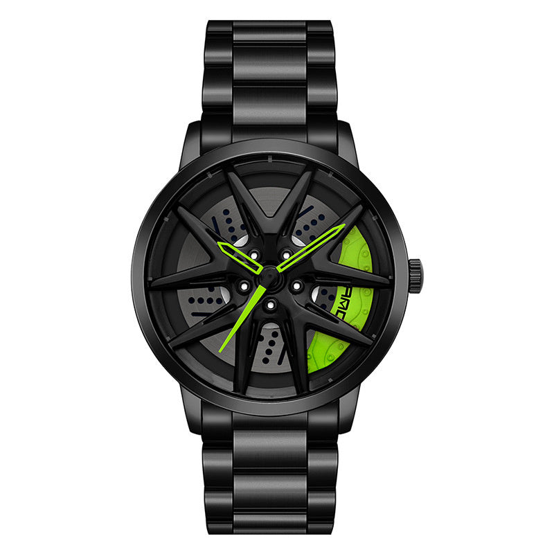 Cool Wheel Personality Hollow Out Quartz Watch