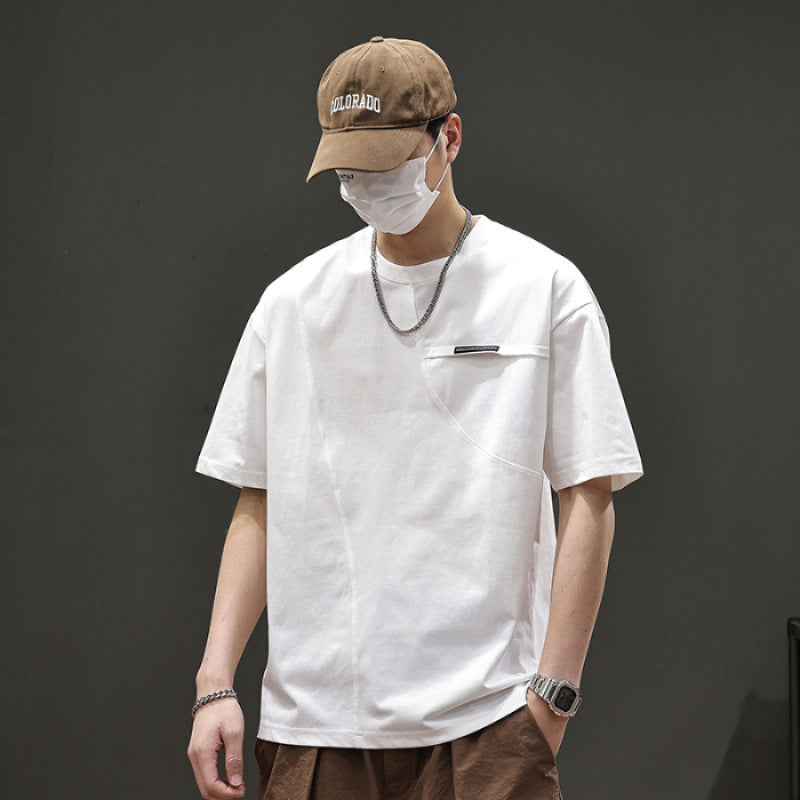 Summer Purple Short Sleeve T-shirt Men