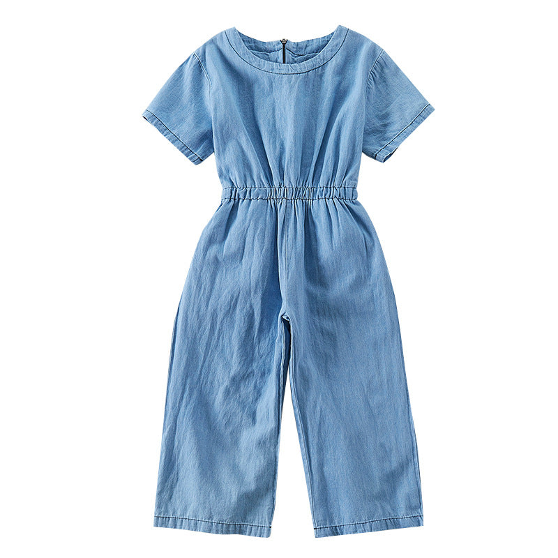 CUHK Girl Korean Style One-piece Wide-leg Pants