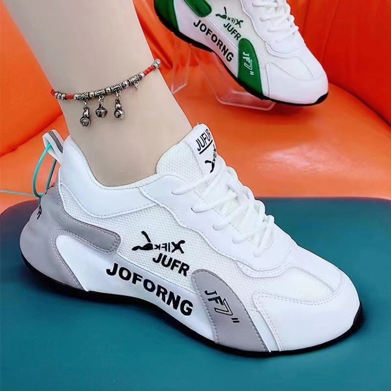 Couple Sports Casual PU White Shoes All-match Wear-resistant (Available)
