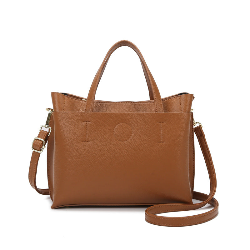 Tote Bag Large Capacity Multi-compartment Soft Surface Messenger Bag