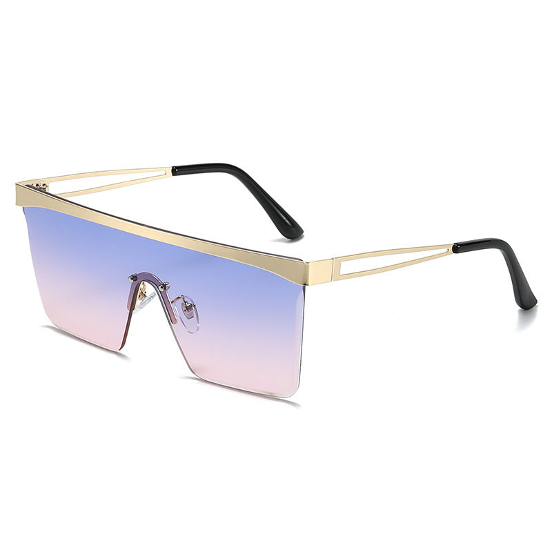European And American Square Pair Sunglasses One-piece Lens