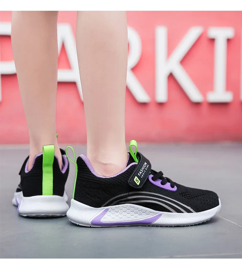 Girls Running Shoes Child White Mesh Sneakers Student Kids Summer Female Fashion Children Autumn Colorful Sport Shoes Light