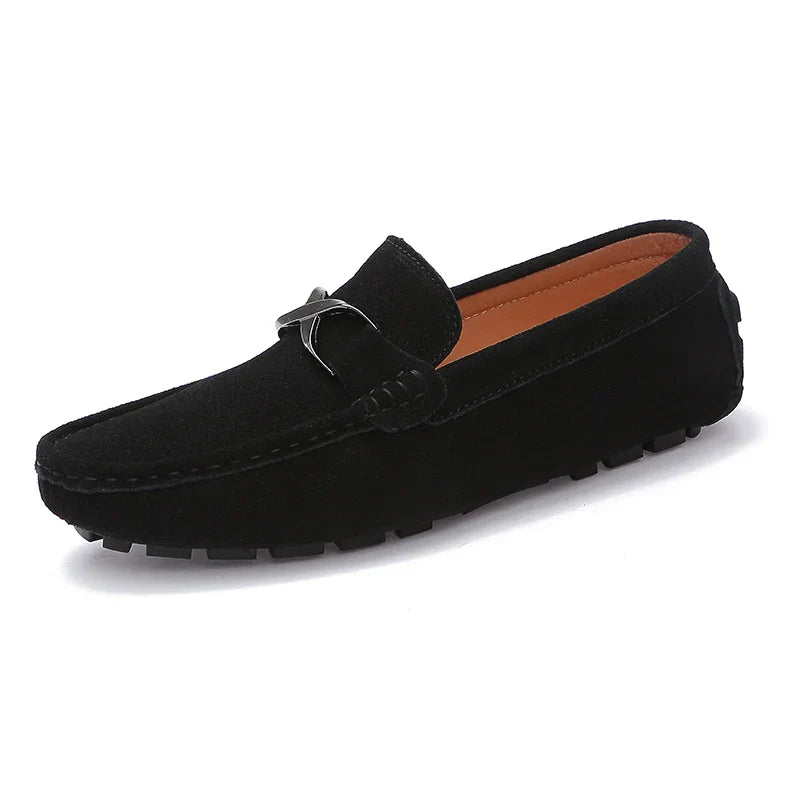 Men's Loafers Gommino Driving Shoes Moccasins Penny Loafer Flats Spring Low-top Faux Suede Slip on Casual Leisure Male Light