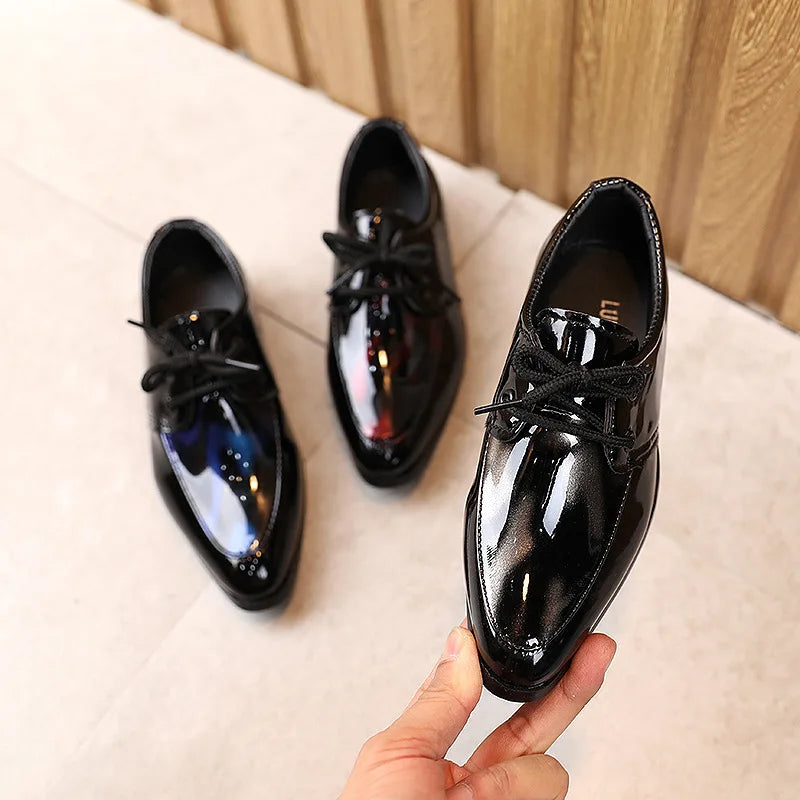 Fashion Children'S Shoes Kids For Boys School Baby Patent Leather Shoes For Spring Autumn Party Show 1 2 3 4 5 6 8 9 10 11 Years