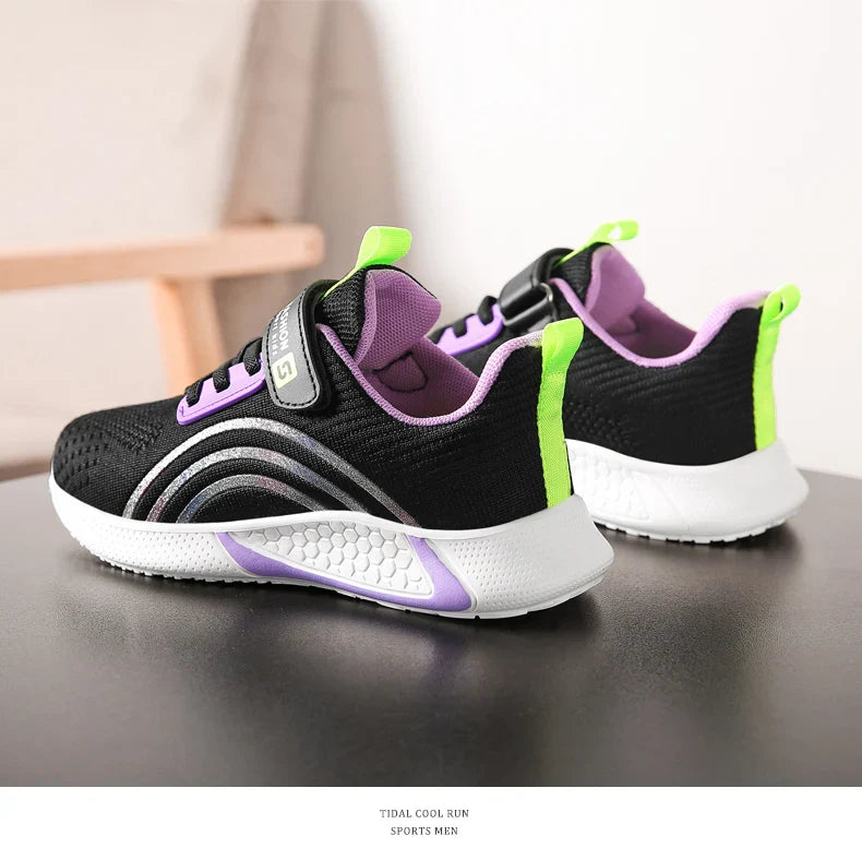 Girls Running Shoes Child White Mesh Sneakers Student Kids Summer Female Fashion Children Autumn Colorful Sport Shoes Light