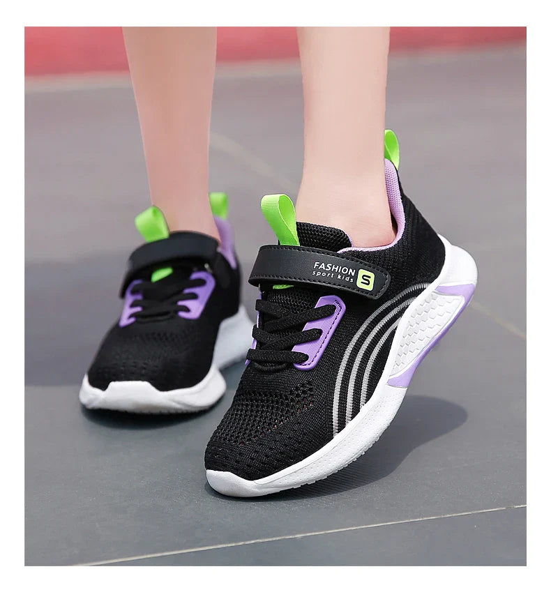 Girls Running Shoes Child White Mesh Sneakers Student Kids Summer Female Fashion Children Autumn Colorful Sport Shoes Light