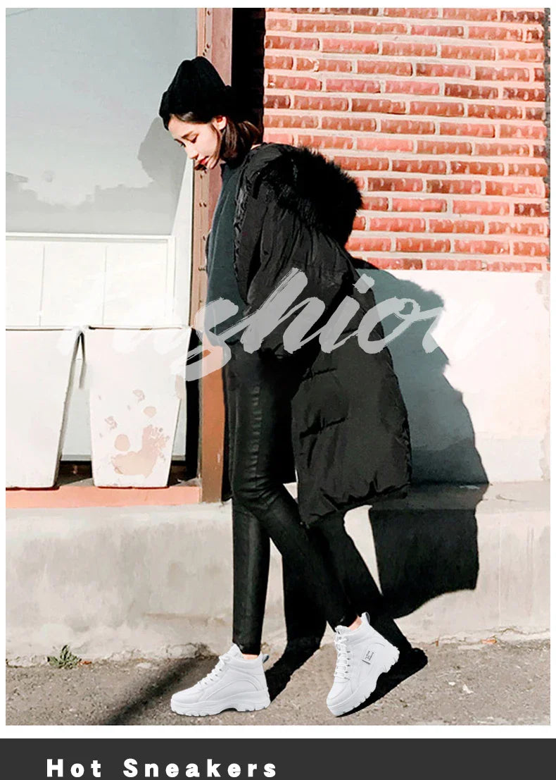 Women's casual sneakers; winter sneakers with plush fur; warm women's shoes; women's shoes with lacing women's shoes on Fashion