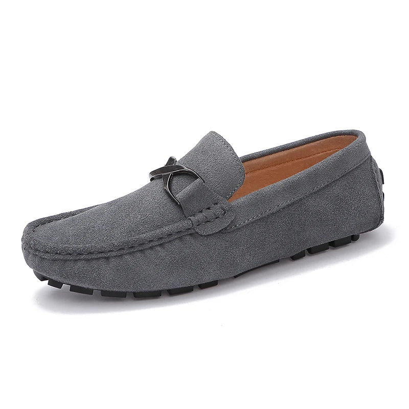 Men's Loafers Gommino Driving Shoes Moccasins Penny Loafer Flats Spring Low-top Faux Suede Slip on Casual Leisure Male Light
