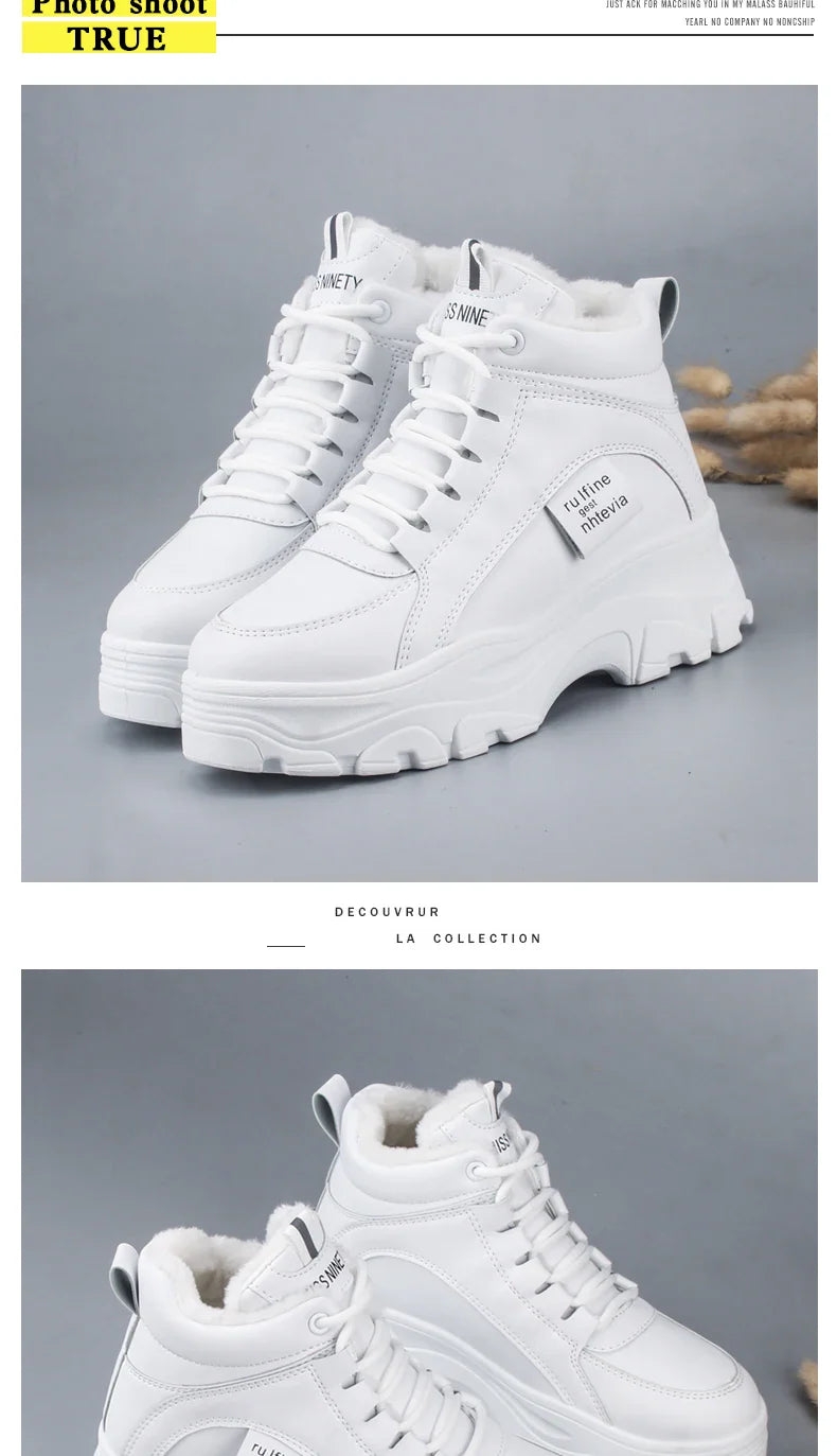 Women's casual sneakers; winter sneakers with plush fur; warm women's shoes; women's shoes with lacing women's shoes on Fashion