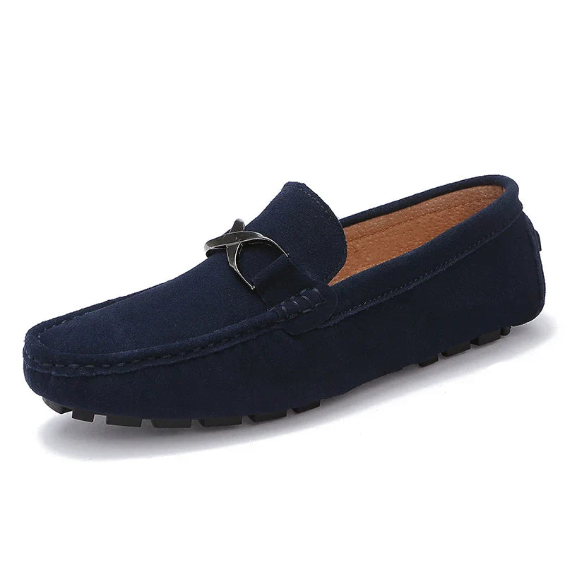 Men's Loafers Gommino Driving Shoes Moccasins Penny Loafer Flats Spring Low-top Faux Suede Slip on Casual Leisure Male Light