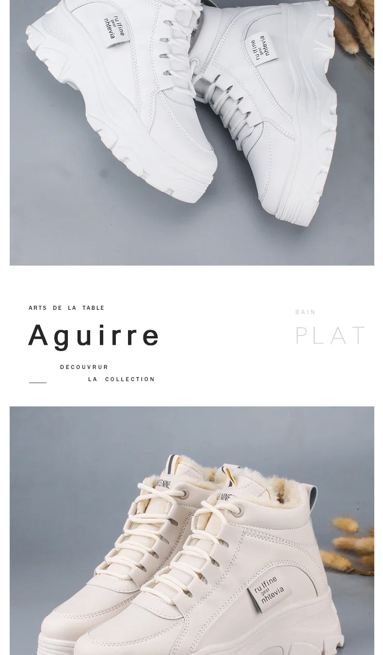 Women's casual sneakers; winter sneakers with plush fur; warm women's shoes; women's shoes with lacing women's shoes on Fashion