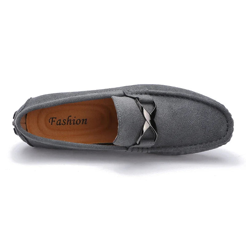 Men's Loafers Gommino Driving Shoes Moccasins Penny Loafer Flats Spring Low-top Faux Suede Slip on Casual Leisure Male Light