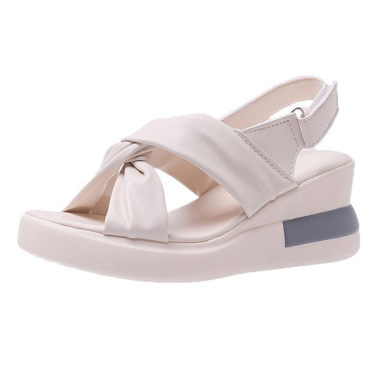 Women's Cross-strap Platform Casual Wedge Sandals