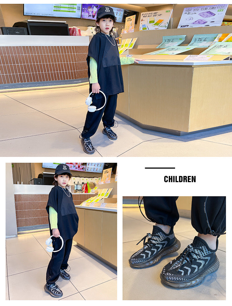 Children's Coconut Shoes Autumn Styles Boys Sneakers Breathable Mesh Shoes Fly Weaving Girls Casual Shoes Soft Sole baby