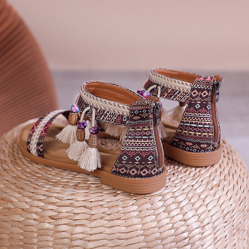 Bohemian flat sandals for women