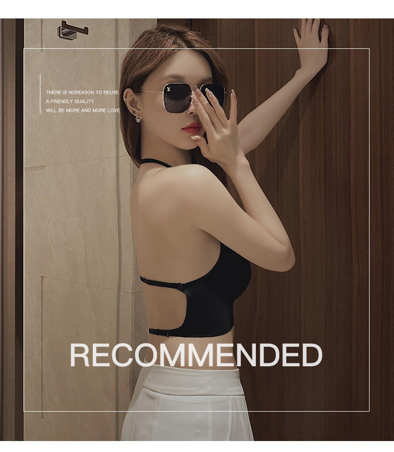 U-shaped beautiful back underwear for women with small chest gathered