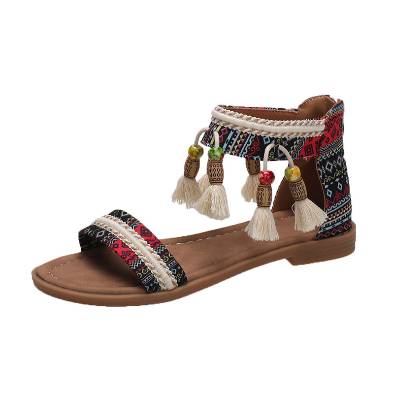 Bohemian flat sandals for women