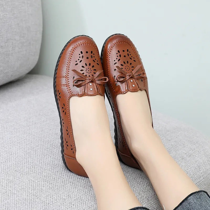 Summer Mom Shoes Women's Breathable Sandals Soft Bottom Casual Hollow Out