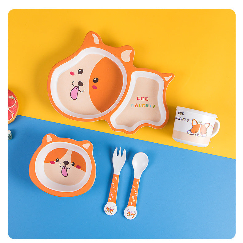 Baby feeding bowl with Bamboo Fiber spoon and Bamboo Fiber straw (Available)