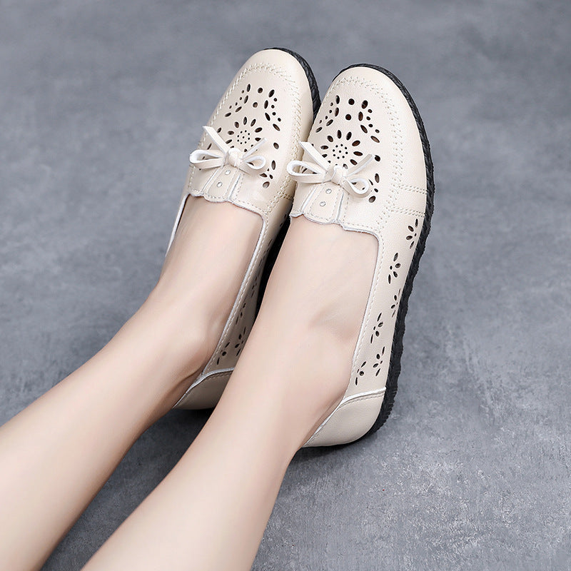 Summer Mom Shoes Women's Breathable Sandals Soft Bottom Casual Hollow Out