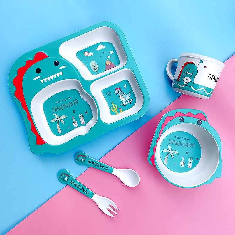 Baby feeding bowl with Bamboo Fiber spoon and Bamboo Fiber straw (Available)