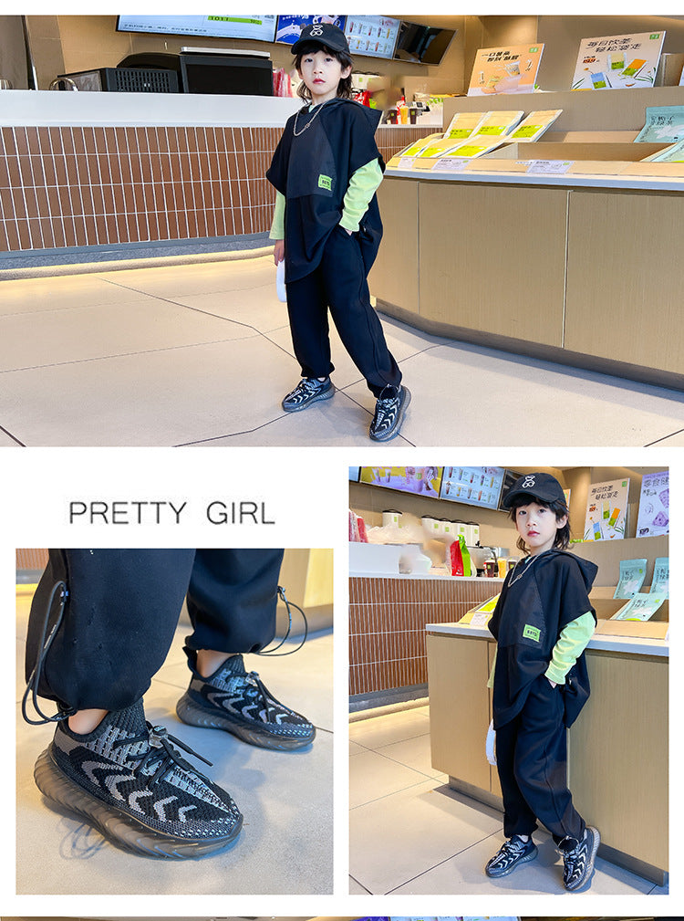 Children's Coconut Shoes Autumn Styles Boys Sneakers Breathable Mesh Shoes Fly Weaving Girls Casual Shoes Soft Sole baby