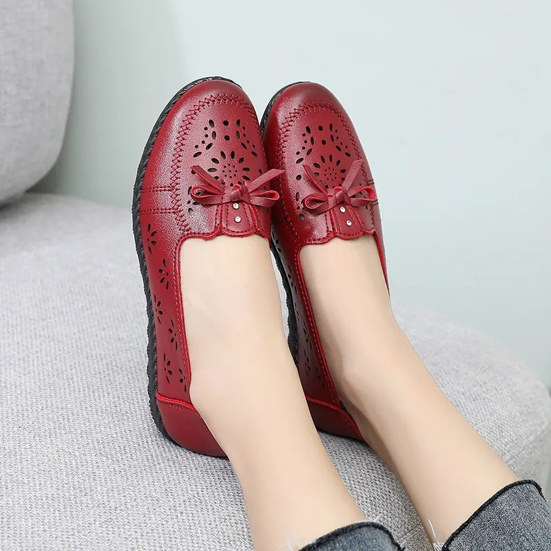 Summer Mom Shoes Women's Breathable Sandals Soft Bottom Casual Hollow Out