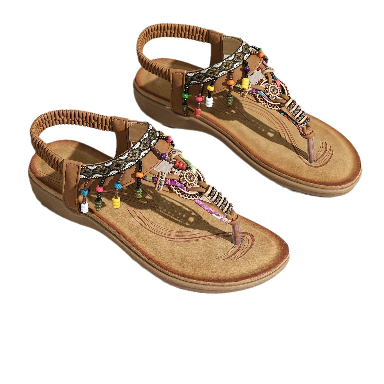 Bohemian Ethnic Style Flat Sandals Pendant Flip-flops