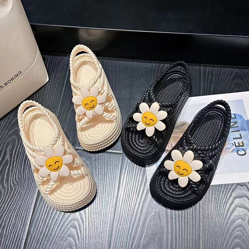 Super Soft And Cute Flower All-matching And Lightweight Non-slip Sandals