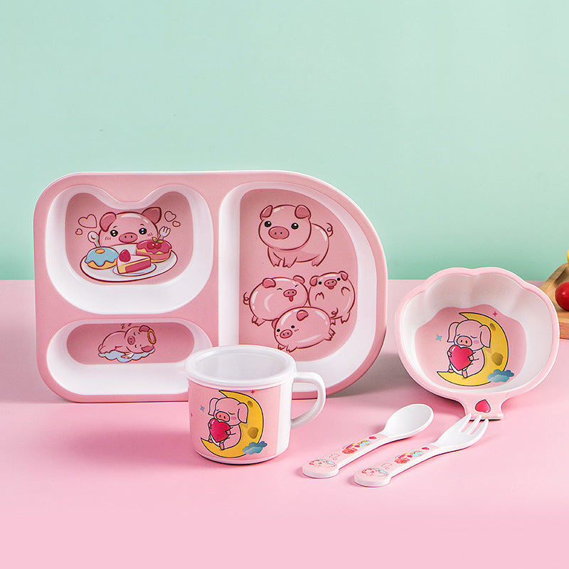 Baby feeding bowl with Bamboo Fiber spoon and Bamboo Fiber straw (Available)