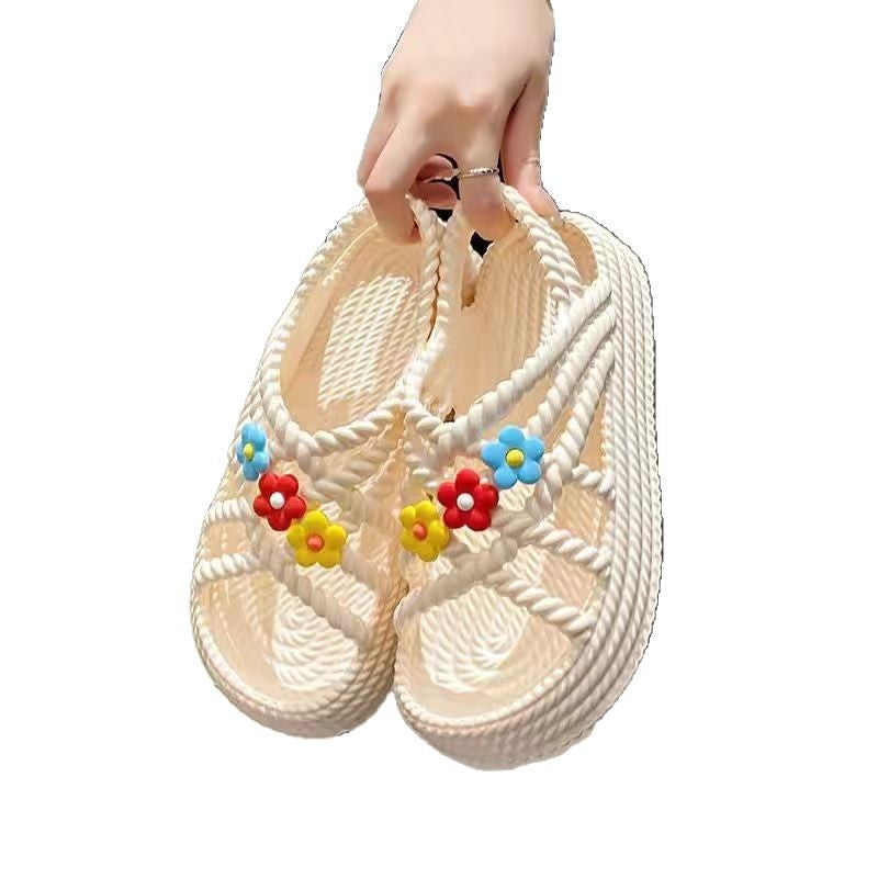Super Soft And Cute Flower All-matching And Lightweight Non-slip Sandals