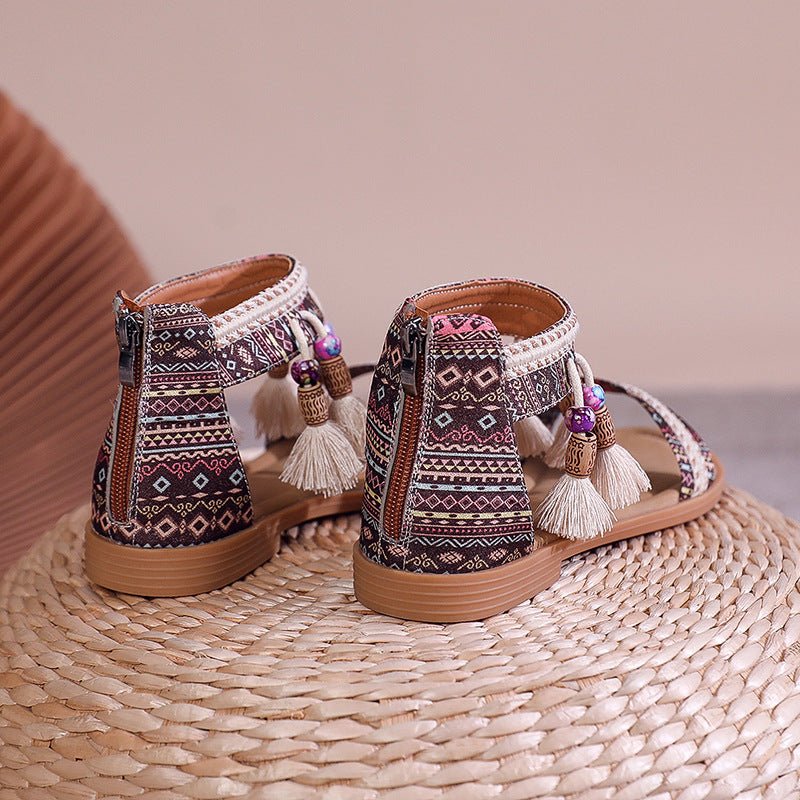 Bohemian flat sandals for women