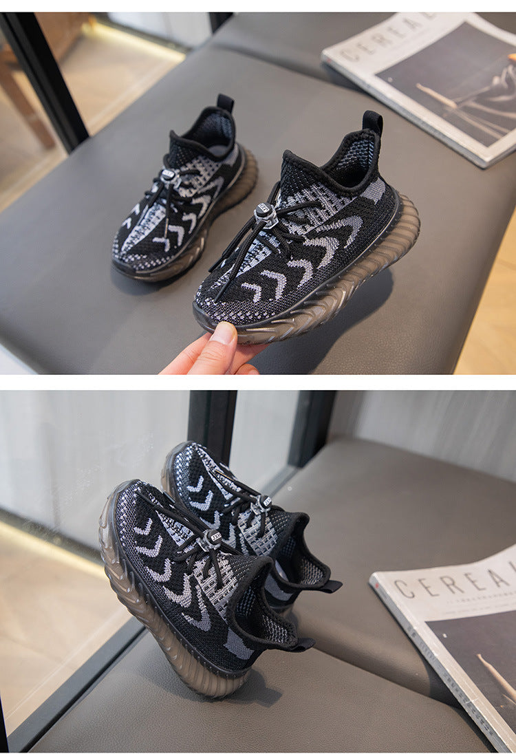 Children's Coconut Shoes Autumn Styles Boys Sneakers Breathable Mesh Shoes Fly Weaving Girls Casual Shoes Soft Sole baby