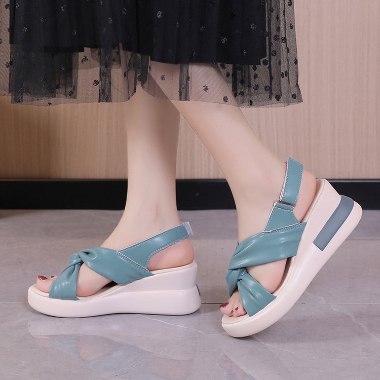 Women's Cross-strap Platform Casual Wedge Sandals