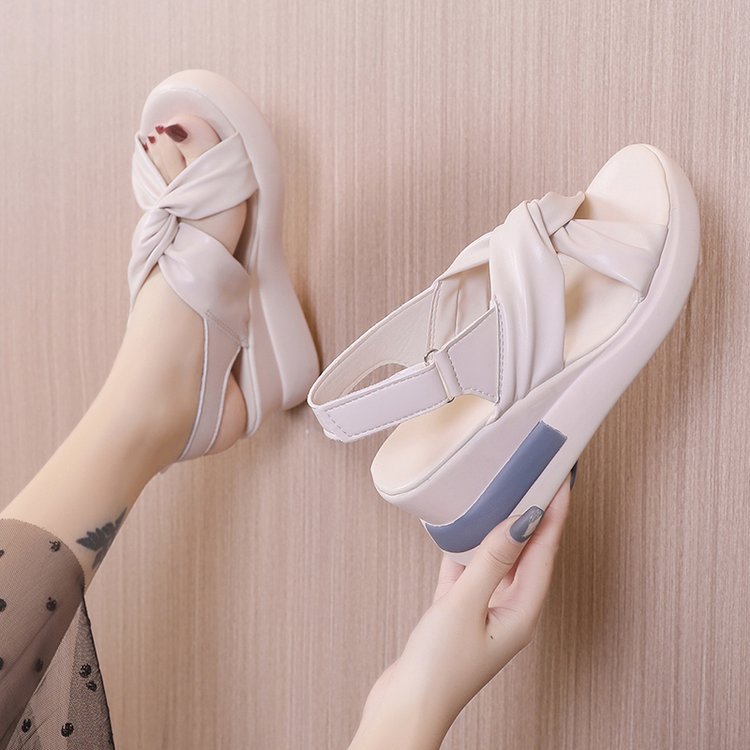Women's Cross-strap Platform Casual Wedge Sandals