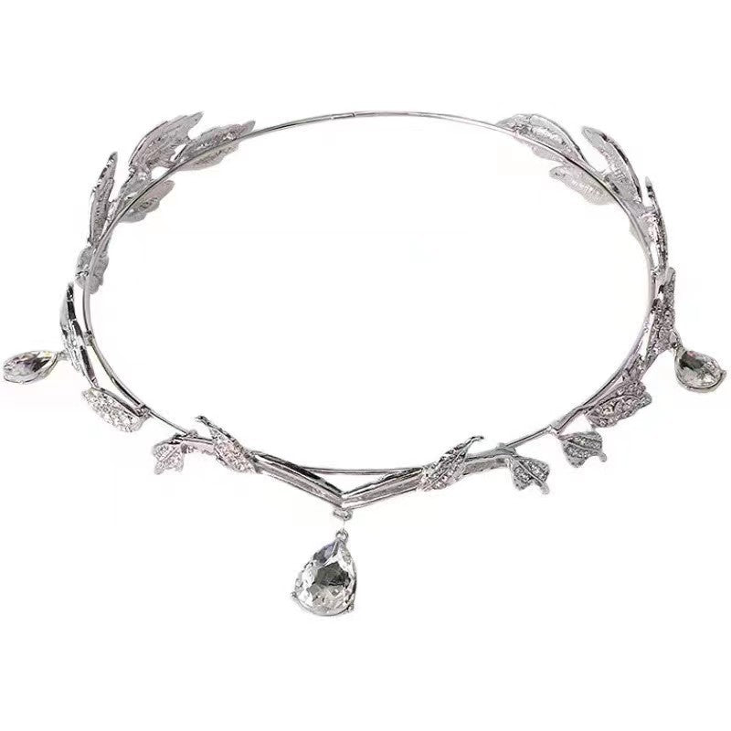 Exotic retro temperament tassel headdress female new rhinestone high-grade headband headband bridal crown hair accessories (Available)
