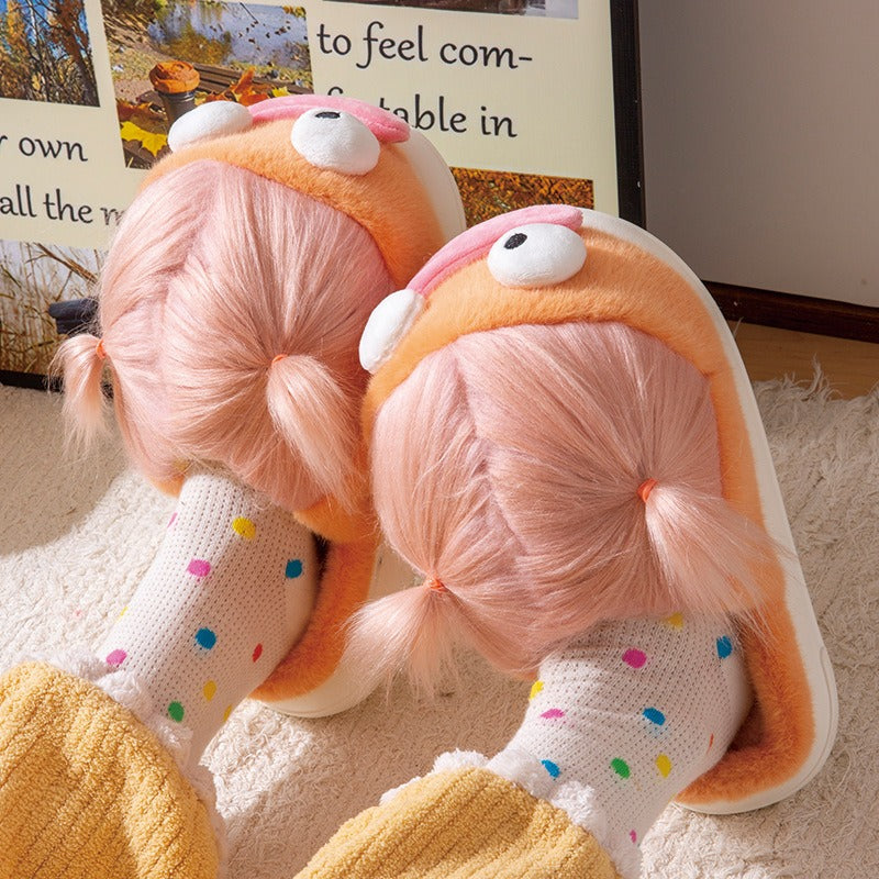 Carto0n cotton slippers for women
