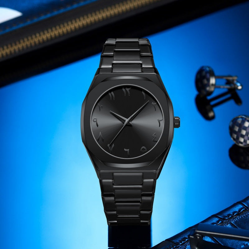 High-grade Alloy Arabic Dial Men's Waterproof Watch