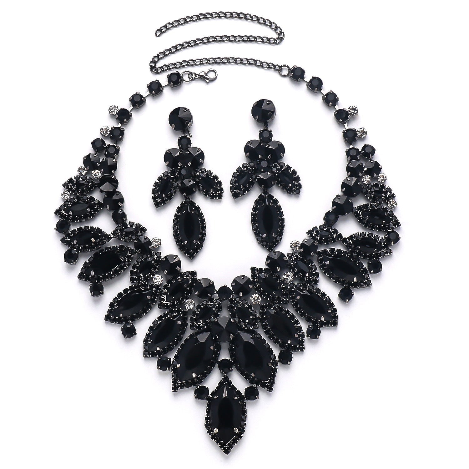 European And American Luxury Leaf Necklace Suit