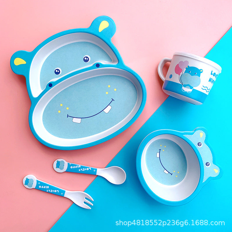 Baby feeding bowl with Bamboo Fiber spoon and Bamboo Fiber straw (Available)