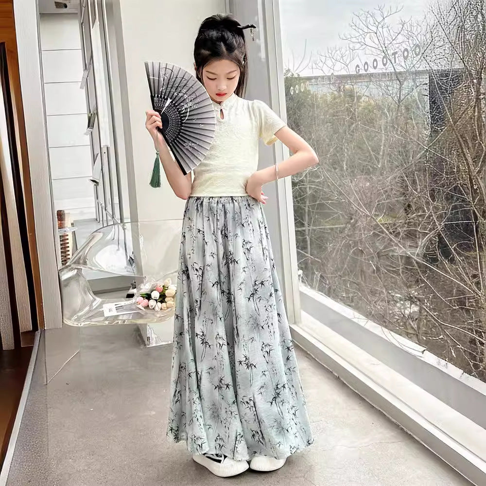 new style girl's suit summer clothes