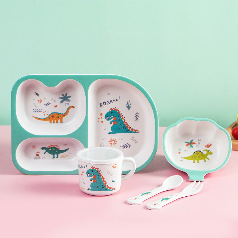 Baby feeding bowl with Bamboo Fiber spoon and Bamboo Fiber straw (Available)